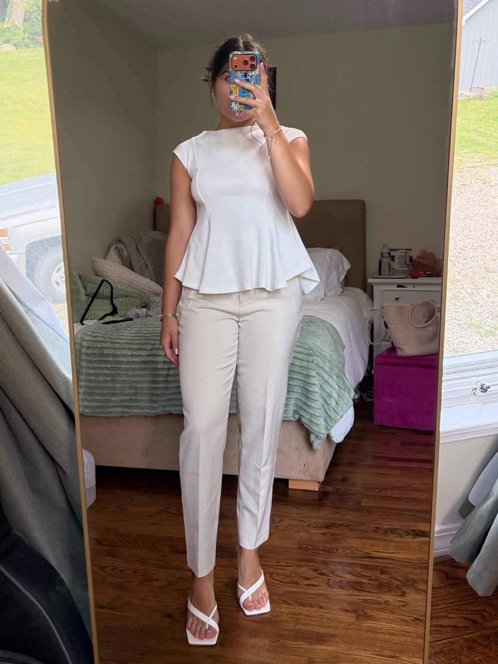 Zara Peplum White Top